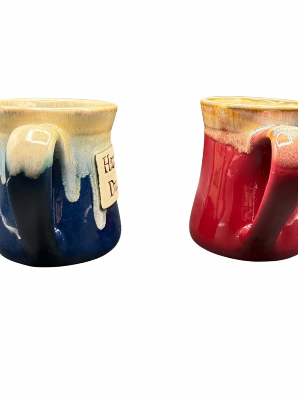 HARLEY DUDE & HARLEY MAMA HANDMADE POTTERY MUG SET